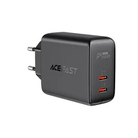 Acefast įkroviklis 2x USB Type C 40W, PPS, PD, QC 3.0, AFC, FCP juodas (A9 juodas)