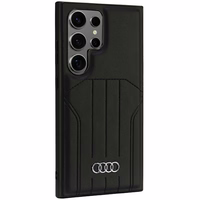 Audi Sintetinės odos Magnetinis dėklas telefonui S24 Ultra S928 juodas/juodas kietas dėklas AU-TPUPCMS24U-Q5/D1-BK