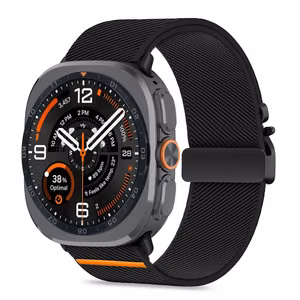 Tech-Protect Nylon Clasp dirželis, skirtas „Samsung Galaxy Watch Ultra 47 mm“ – juodas