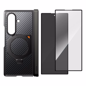 „Supcase UB Aero MagSafe“ 2 dalių dėklo ir privatumo apsauginio stiklo rinkinys, skirtas „Samsung Galaxy Z Fold 8 Ultra“ – juodas