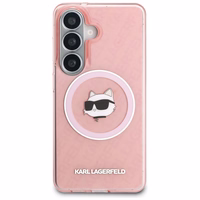 Karl Lagerfeld IML Repeated Choupette MagSafe Dėklas for Samsung Galaxy S26 Plus - rožinis