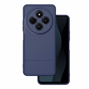 Simple Carbon dėklas telefonui Xiaomi Redmi 14C 4G/ 14C 5G / Redmi A4 / POCO C75 mėlynas