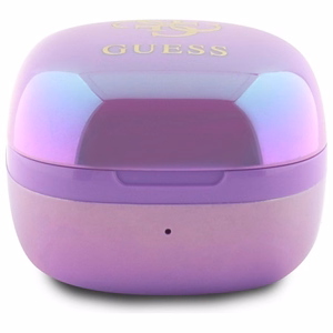 Guess 4G spausdintas logotipas Bluetooth TWS ausinės + įkrovimo stotelė - violetinės