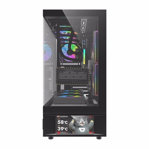 DarkFlash DS950V kompiuterio korpusas su ekranu juodas su 6 ventiliatoriais