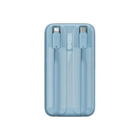 Išorinė baterija Baseus Comet Series su ekranu 10000mAh 22,5W (mėlyna) + USB-A į USB-C laidas 0,3m (baltas)