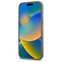 DKNY Odinis languotas mono raštas Magnetinis dėklas telefonui iPhone 14 Pro Max - smėlio spalvos