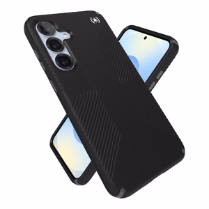 Speck Presidio2 Grip case for Samsung Galaxy S25+ / S24+, Black / Slate Grey