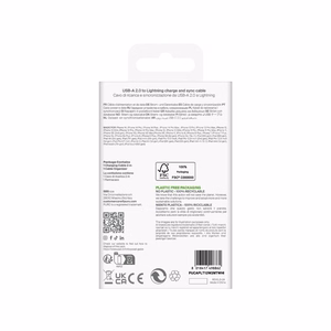 Puro TPE 12W USB-A - Lightning kabelis 2m - baltas