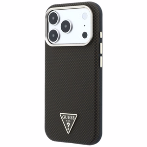 Guess Kevlar Triangle Logo MagSafe dėklas, skirtas iPhone 17 Pro Max / 18 Pro Max – spalva: ruda