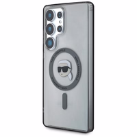 Dėklas Karl Lagerfeld Button Karl Head Printed Logo Magnetinis Samsung Galaxy S25 Ultra juodas