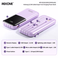 Išorinė baterija WK Design "WP-66" juoda 20000mAh (22.5W)