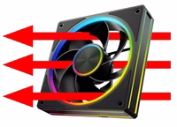 MODECOM VOLCANO LOOP 120 ARGB Reverse Fan Juoda