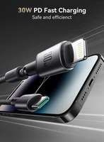 USB kabelis Joyroom SA-50 USB-C to Lightning 30W 1.2m tamsiai pilkas