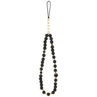 GUESS dėklas telefonui IPHONE 17 Pro, suderinamas su MagSafe GUHMP17LP4TSDPPSK (4G PU su dirželiu ir trikampiu logotipu), juodas