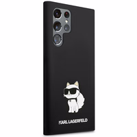 Karl Lagerfeld Silikoninis Choupette dėklas telefonui Samsung Galaxy S24 Ultra - juodas