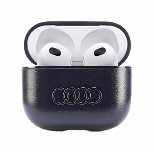 Audi odinis dėklas su dideliu logotipu AirPods 3 - juodas