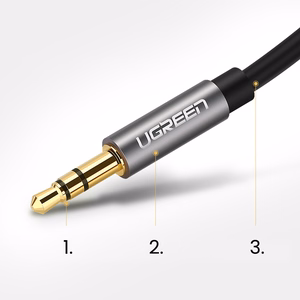 Ugreen AV119 10733 audio laidas mini jack 3.5mm / mini jack 3.5mm 1m juodas