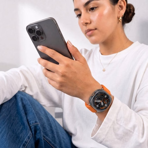Tech-Protect Nylon Clasp dirželis, skirtas „Samsung Galaxy Watch Ultra 47 mm“ – oranžinis