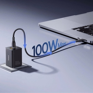 Baseus EnerFill FE11 100W sieninis įkroviklis 2 x USB-C + USB-A - juodas