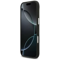 KARL LAGERFELD dėklas telefonui IPHONE 17 Air, suderinamas su magnetiniu MagSafe (KLHCP17MPSFDHPOK, FW Grained PU W/ K&C Heads Pins & Logo) juodas