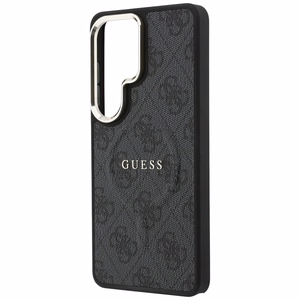 GUESS dėklas for SAMSUNG S26 Ultra GUHMS26LP4MSEGCK (4G Embossed Ring MagSafe) juodas