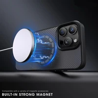 Wozinsky Anglies pluošto dėklas su Magnetiniu Samsung Galaxy S25+ - Juodas