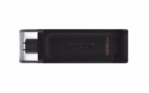 Kingston Technology DataTraveler 70 USB atmintukas 128 GB C tipo USB 3.2 Gen 1 (3.1 Gen 1) Juoda