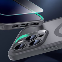 ESR Classic Pro Set Halolock MagSafe iPhone 16 Pro Dėklas telefonui - pilkas