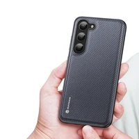 Dux Ducis Fino dėklas Samsung Galaxy S23+ su silikoniniu rėmeliu pilkas