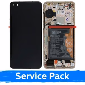 LCD дисплей для Huawei P40 с рамкой / розовое золото / (Service Pack)