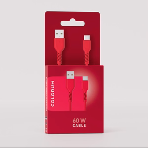 COLORUM laidas USB-A - USB-C 1,8m 3A CK60-AC-02 xMagenta