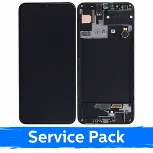 Ekranas skirtas Samsung A307 2019 A30s juodas su rėmeliu (Service Pack)