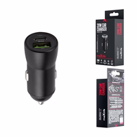 "Maxlife MXCC-04 PD QC automobilinis įkroviklis 1x USB-C 1x USB 20W juodas