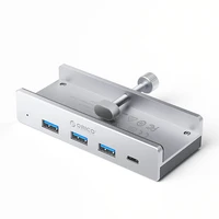 "Orico MH4PC" šakotuvas su USB-C / 3x USB-A 3.0 + 1x USB-C 3.0 - sidabrinės spalvos