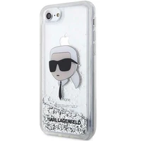 Karl Lagerfeld KLHCI8LNKHCH iPhone 7/8/SE 2020/2022 sidabrinis/sidabrinis kietas dėklas Blizgantis Karl Galva