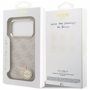 Guess 4G Triangle Logo MagSafe Case for iPhone 17 Pro - Rose Gold