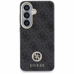 Guess dėklas 4G Rhinestone Round Logo MagSafe skirtas Samsung Galaxy S26 Plus juodas