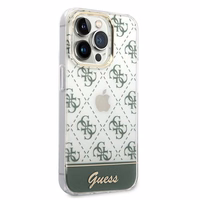 Guess 4G Pattern Script dėklas telefonui iPhone 14 Pro Max - chaki