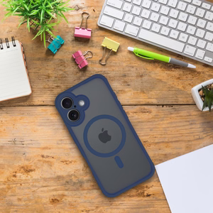 FULL MATTE MAG COVER dėklas telefonui suderinamas su MagSafe Samsung S26 Ultra mėlyna