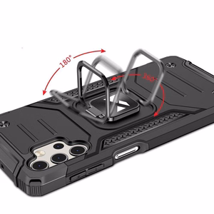 Wozinsky Ring Armor tvirtas hibridinis dėklas + magnetinis laikiklis skirtas Samsung Galaxy A73 – raudonas