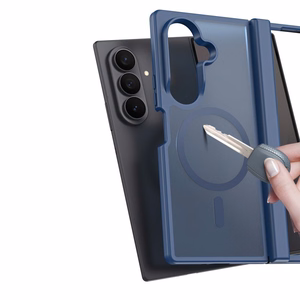 DUX DUCIS YIND dėklas, suderinamas su MagSafe, skirtas SAMSUNG Z Fold 8, tamsiai mėlynas