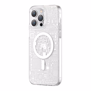 Kingxbar PQY Geek Series магнитный чехол для iPhone 14 Plus MagSafe серебряный