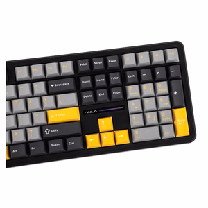 F108 Gray+Orange+Deep Gray Gasket klaviatūra su Volcano RGB jungikliais – AULA
