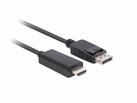 Lanberg CA-DPHD-11CC-0010-BK kabelių lizdinio / kištukinio jungčių tipo keitiklis DisplayPort HDMI Juoda