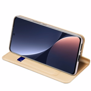 Dux Ducis Skin Pro dėklas telefonui Xiaomi 13 Pro su kortelių laikikliu ir auksiniu stovu