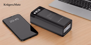 Kruger&Matz ličio jonų išorinė baterija su QC ir PD, 20000 mAh, 100 W