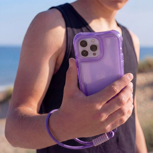 Safepop dėklas su dirželiu skirtas iPhone 17 Pro 6,3" violetinis