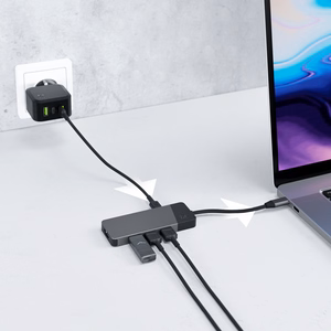 Green Cell USB-C šakotuvas GC Connect 7-in-1 (3x USB 3.1, HDMI 4K 60Hz, USB-C PD 85W, MicroSD/SD)