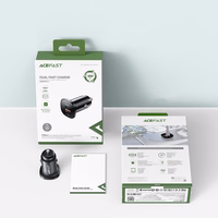 Automobilinis įkroviklis Acefast B1 Mini 38W USB-C+USB-A juodas