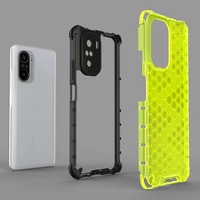 Honeycomb dėklas šarvuotas dėklas su TPU buferiu Xiaomi Redmi K40 Pro+ / K40 Pro / K40 / Poco F3 žalias
